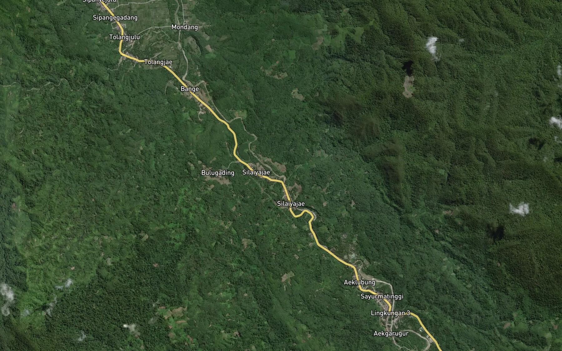 Satellite map of the Aek Paria