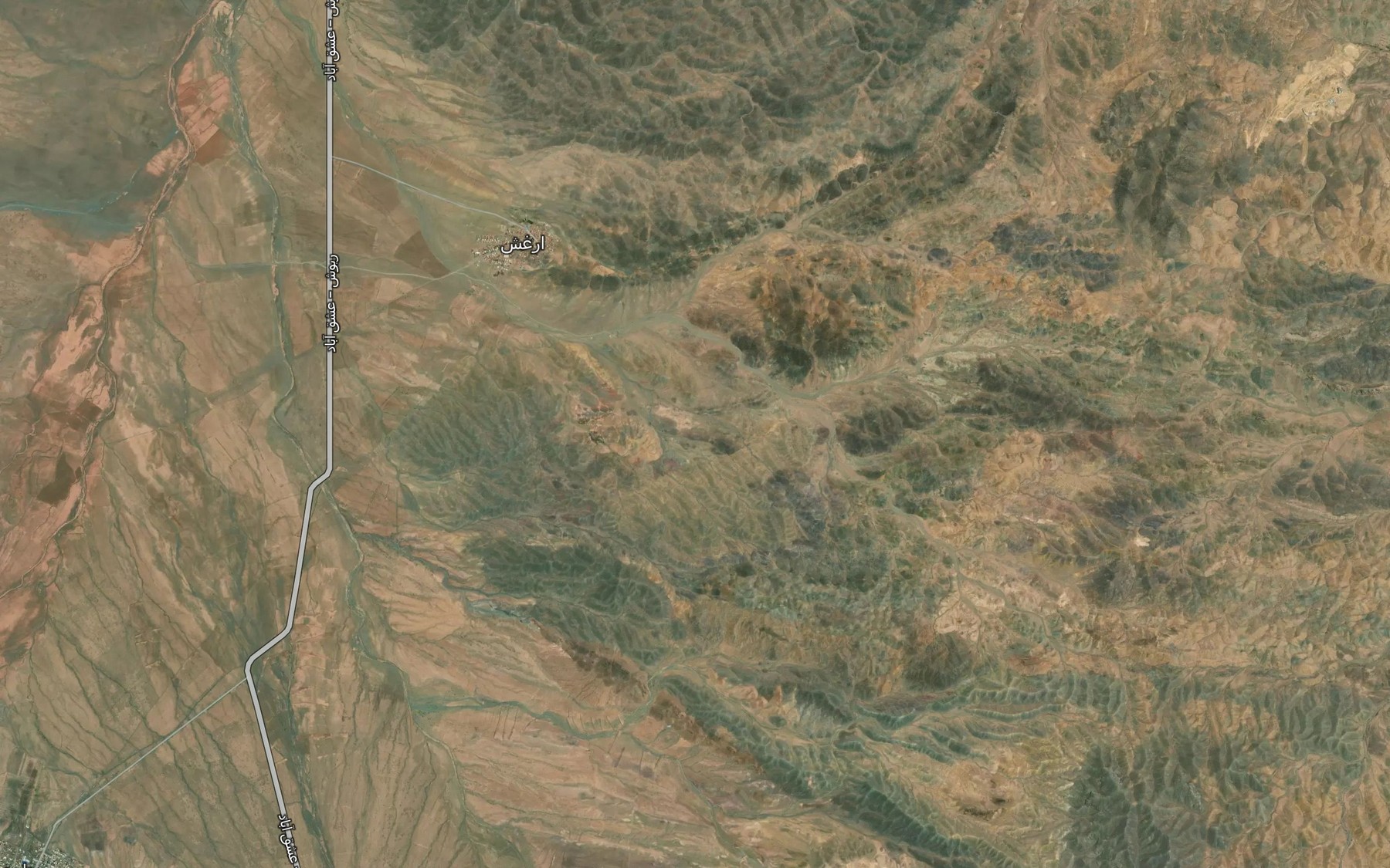 Satellite map of the Cheshmeh-ye Laki