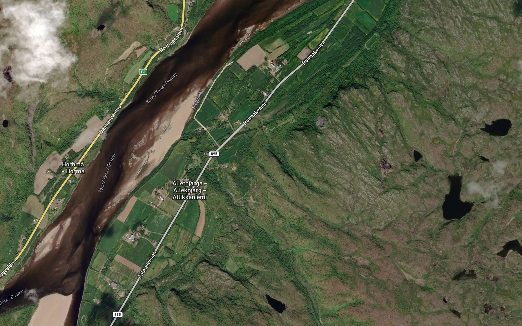 Satellite map of the Stohpojohka