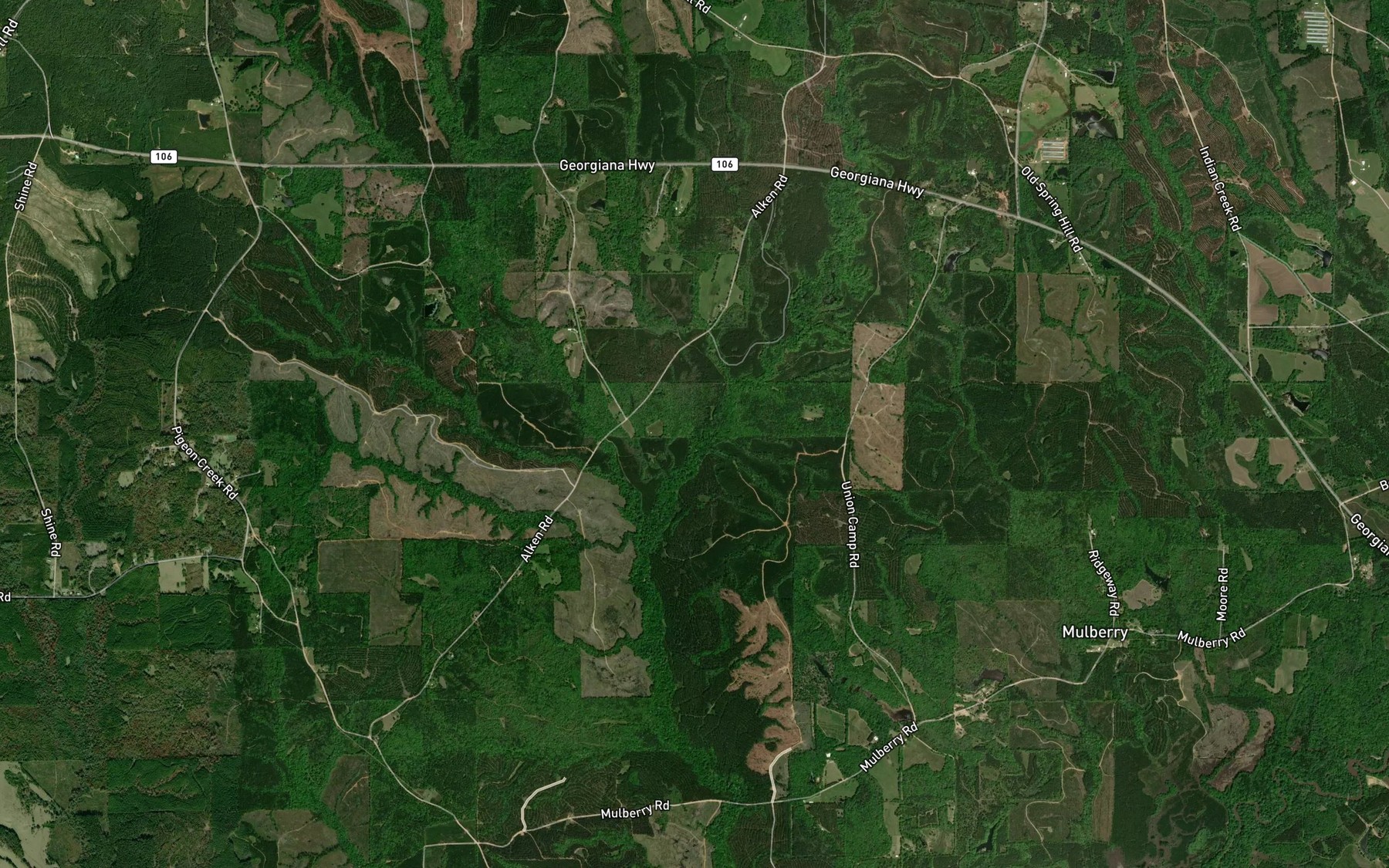 Satellite map of the Spears Branch