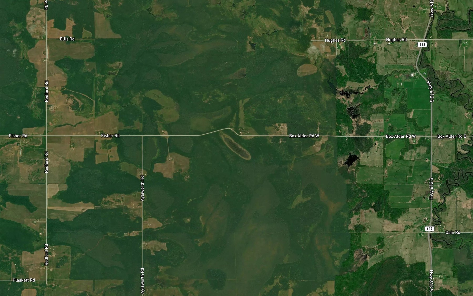 Satellite map of the Mud Lake