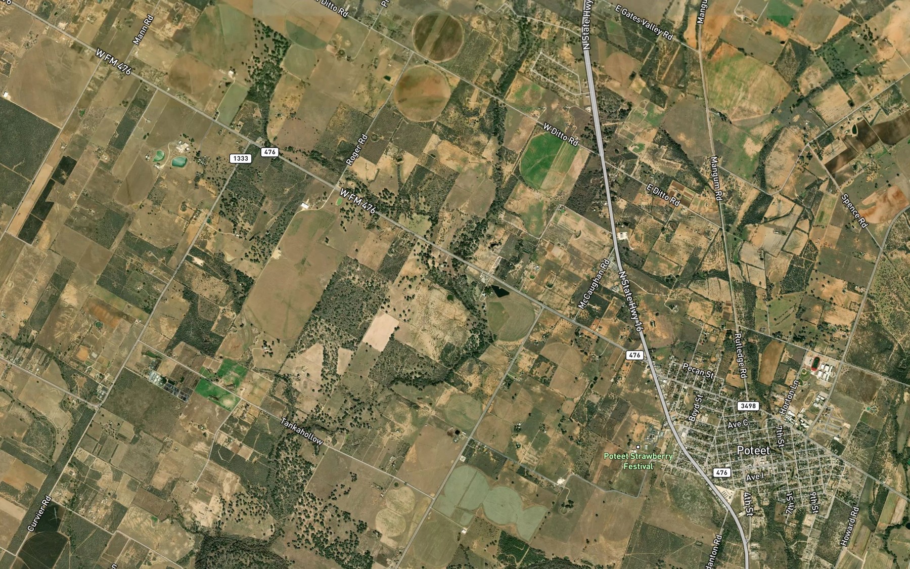 Satellite map of the Agua Negra Creek