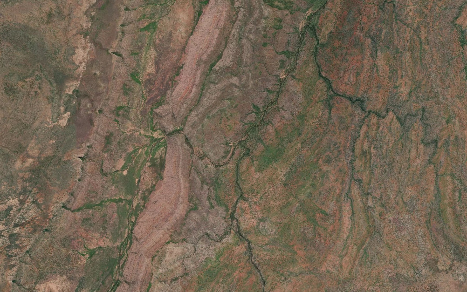 Satellite map of the Three Knobs Creek
