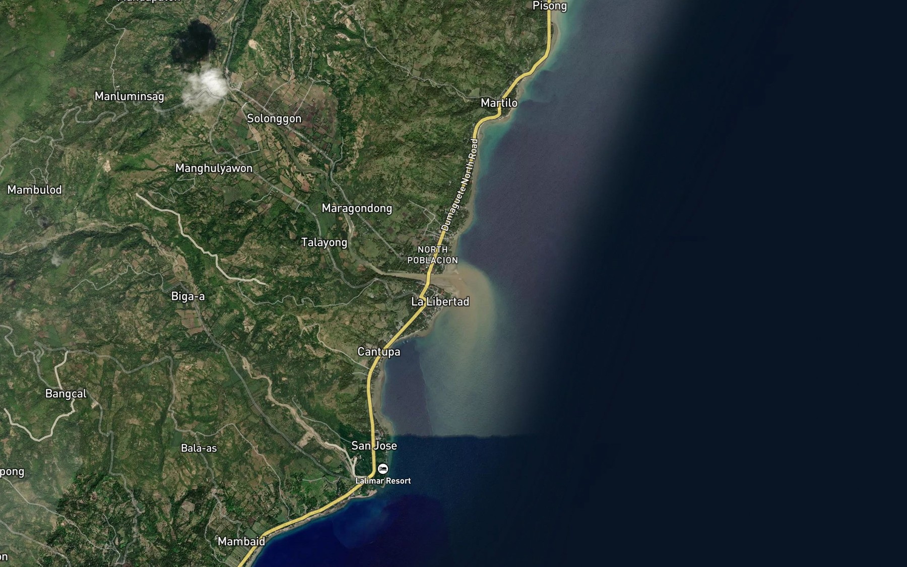 Satellite map of the Libertad