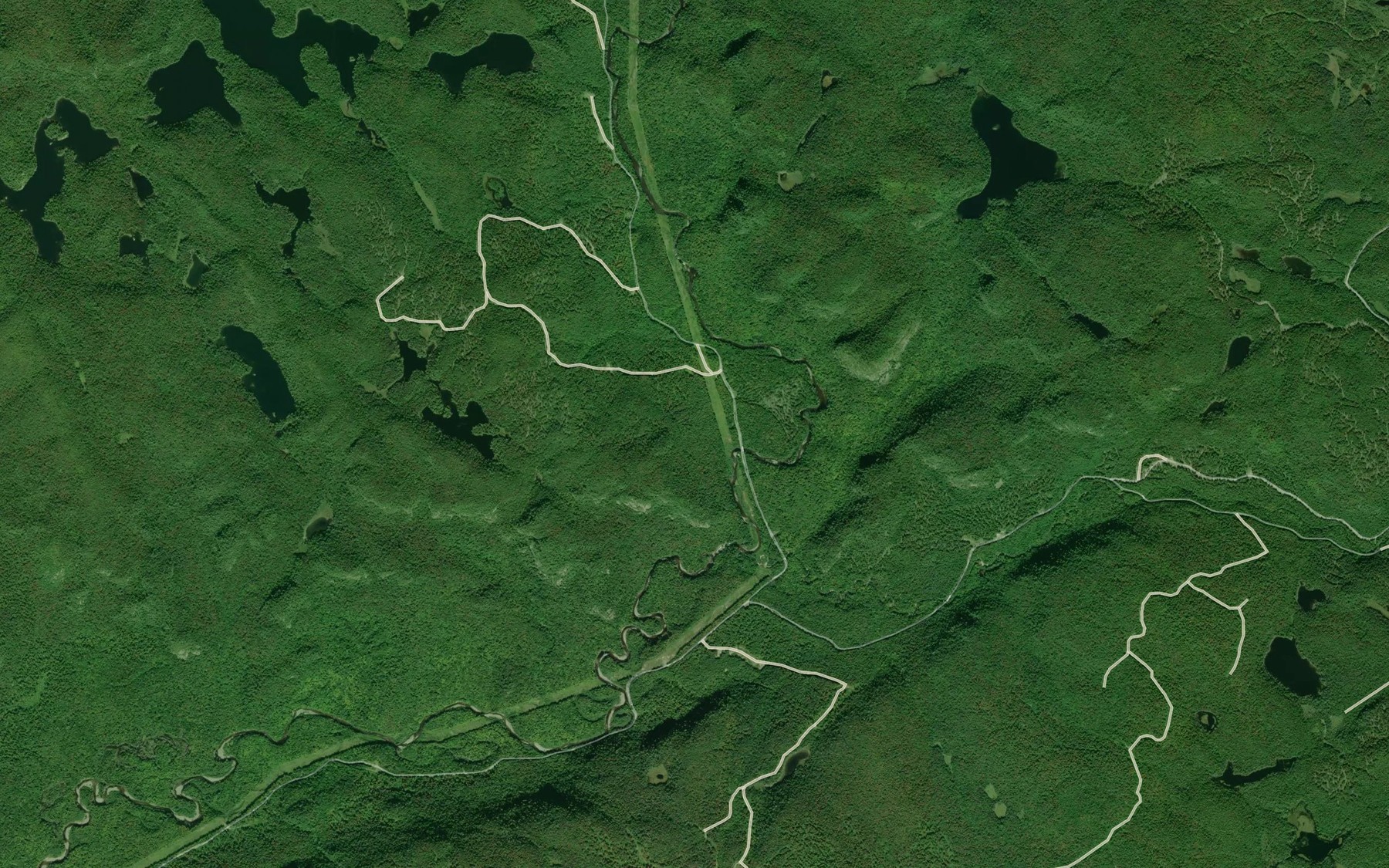Satellite map of the McDonald Creek