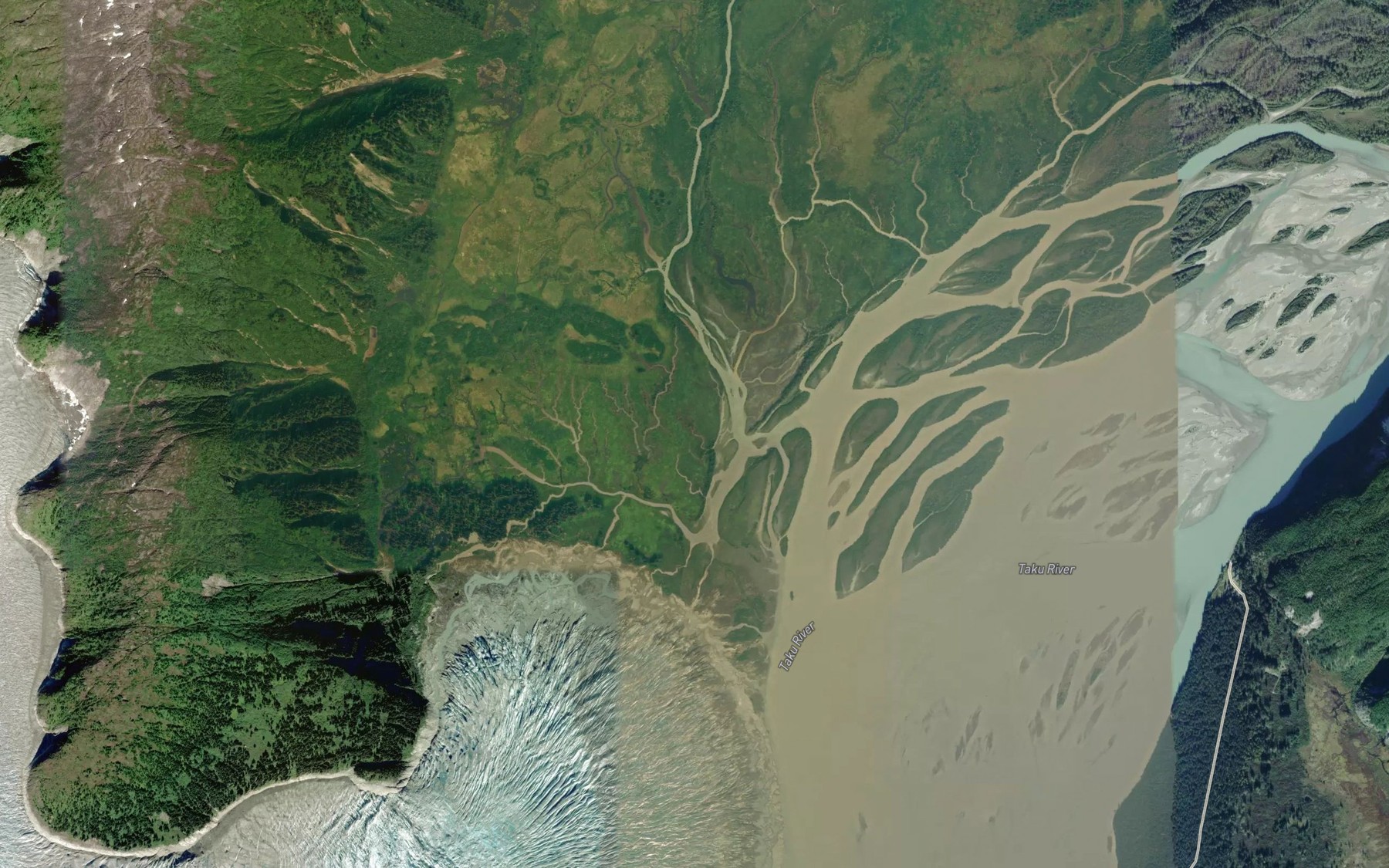 Satellite map of the Sockeye Creek