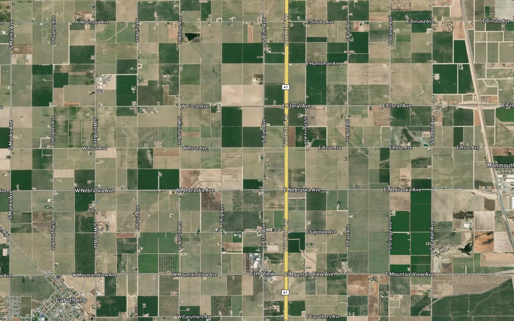 Satellite map of the Harlan Stevens Ditch