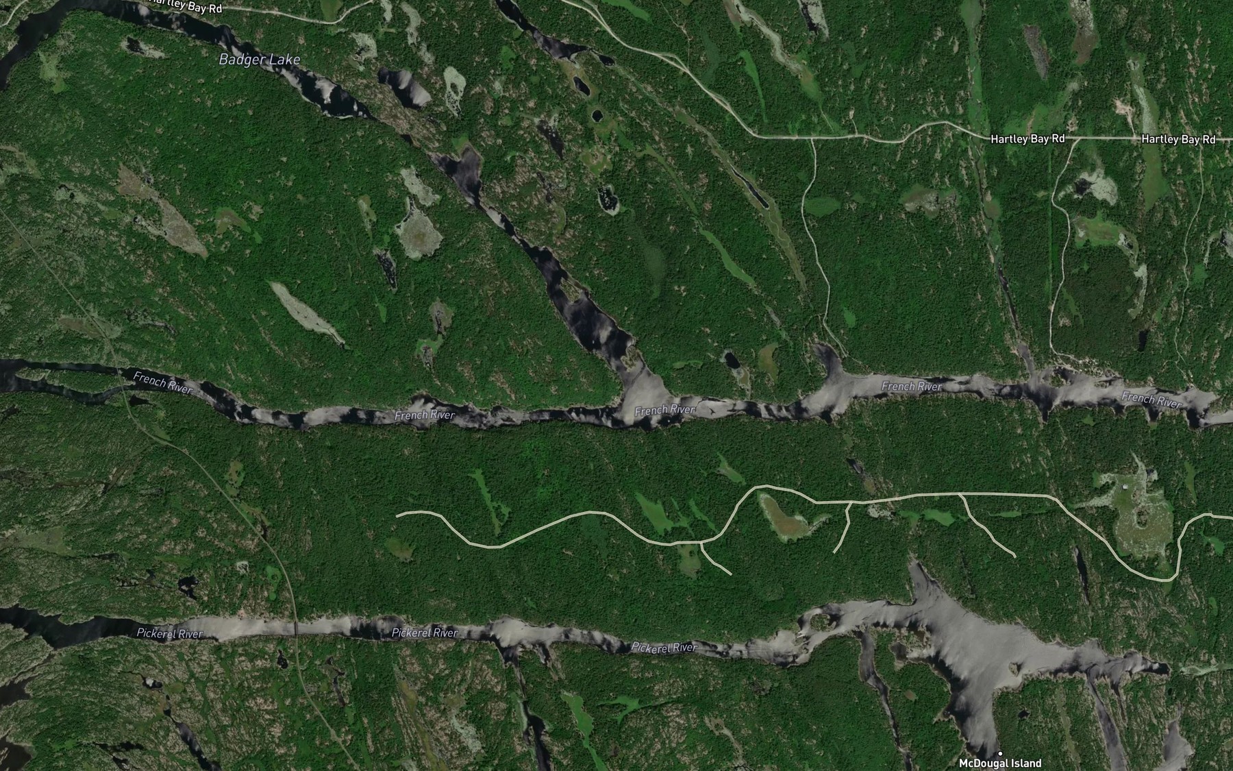 Satellite map of the Flowerpot Bay
