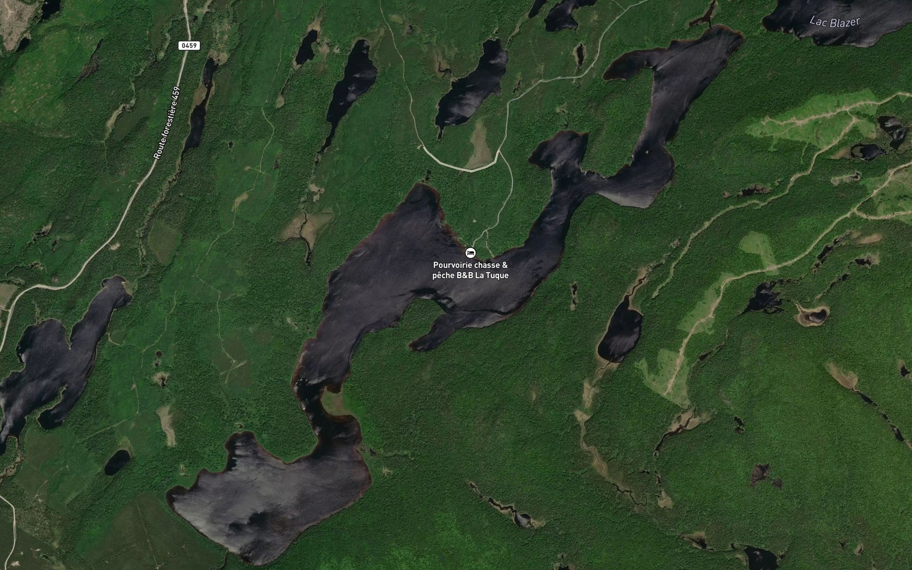Satellite map of the Lac aux Rats