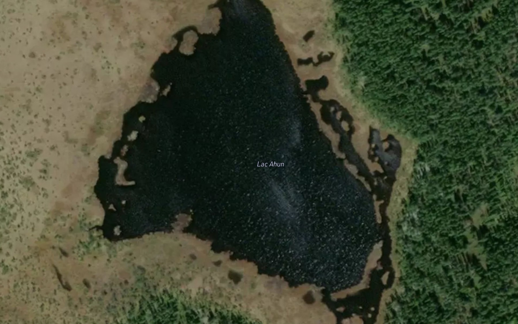 Satellite map of the Lac Ahun