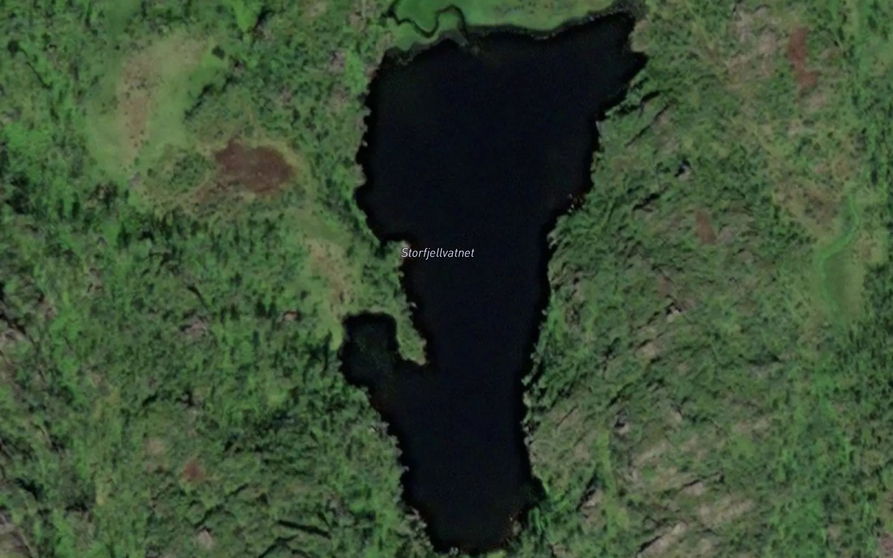 Satellite map of the Storfjellvatnet