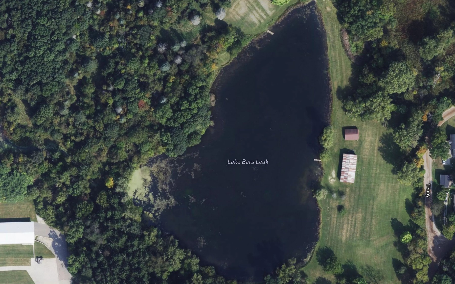 Satellite map of the Lake Bars Leak