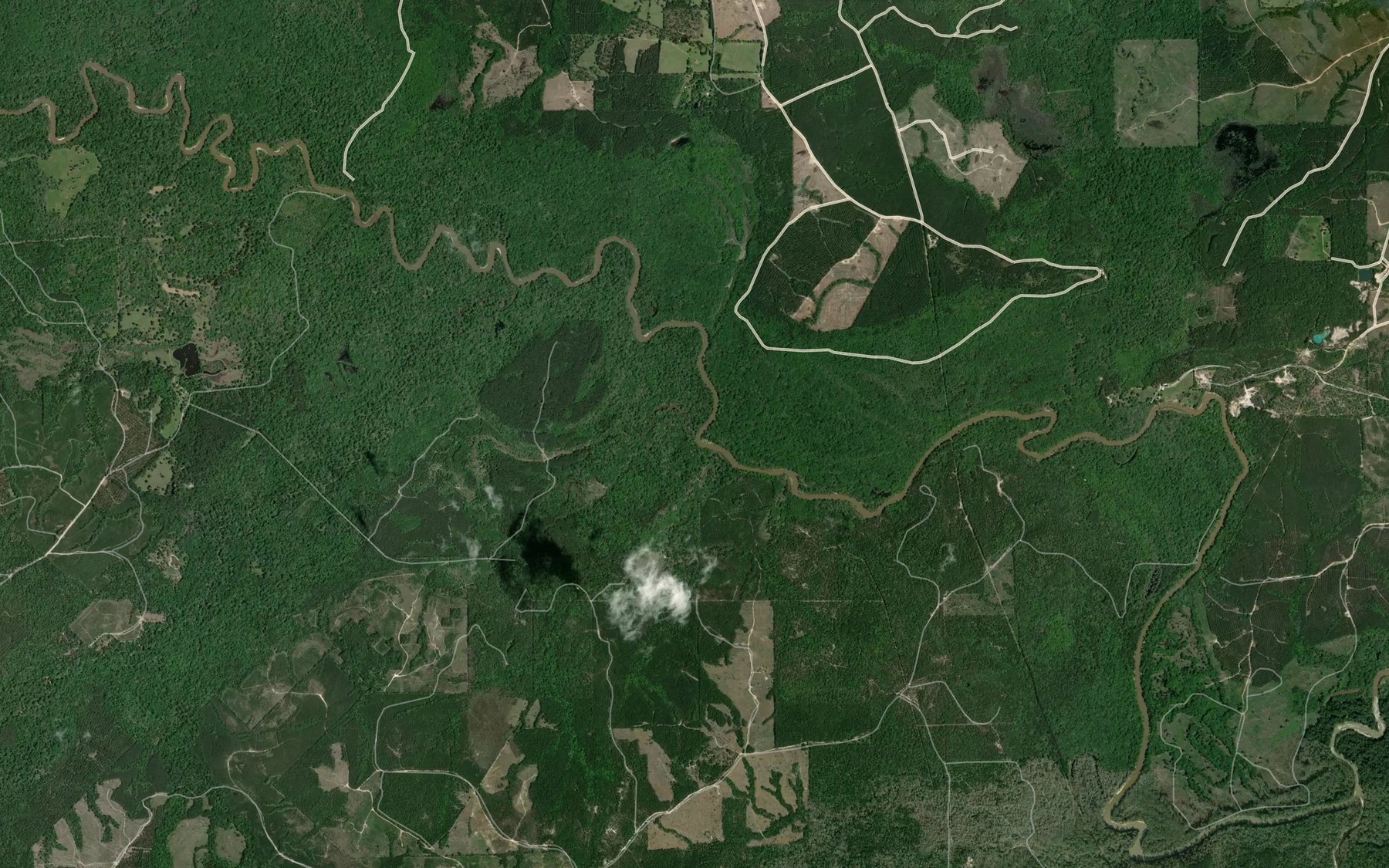 Satellite map of the Saline Creek