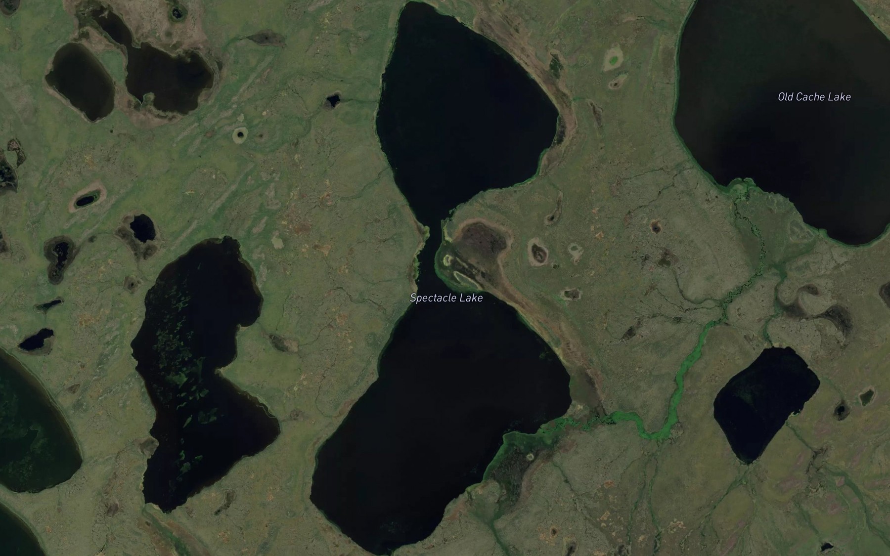 Satellite map of the Spectacle Lake