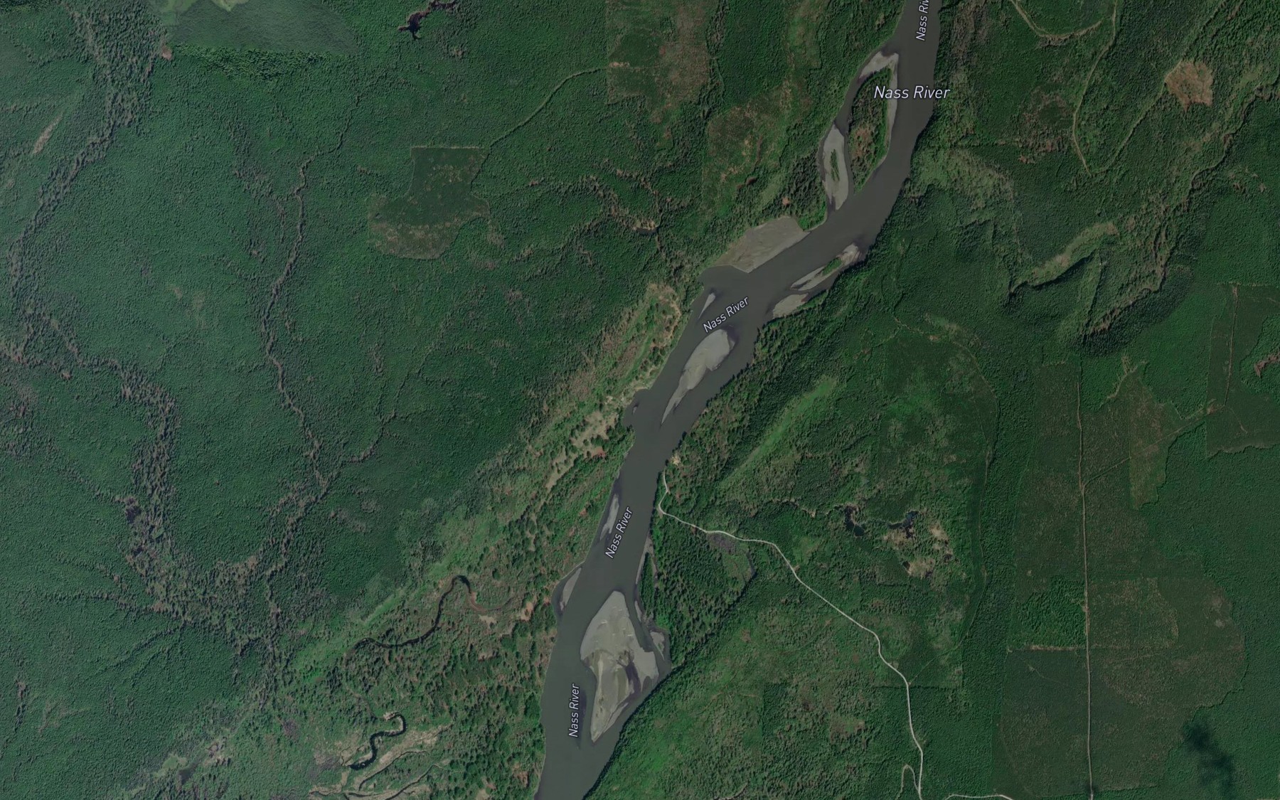 Satellite map of the Chemainuk Creek