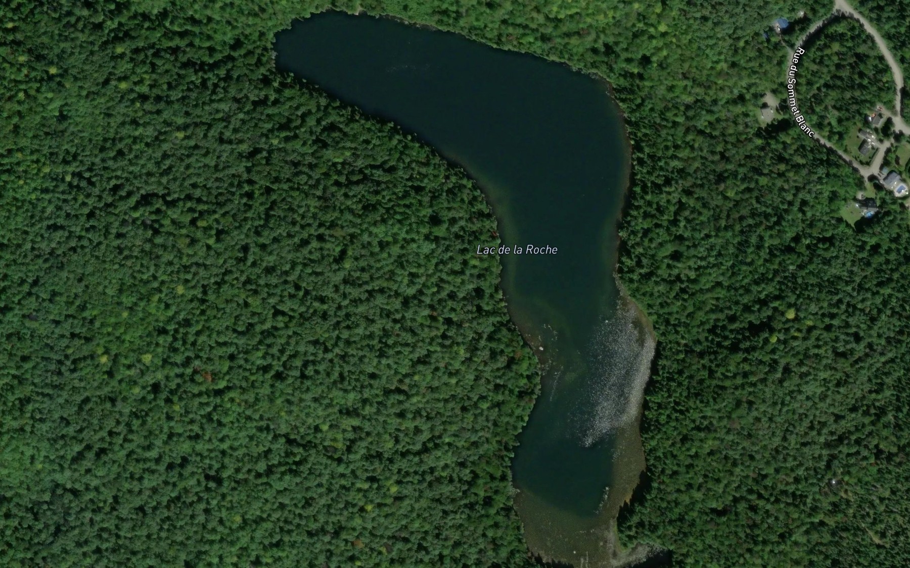 Satellite map of the Lac de la Roche