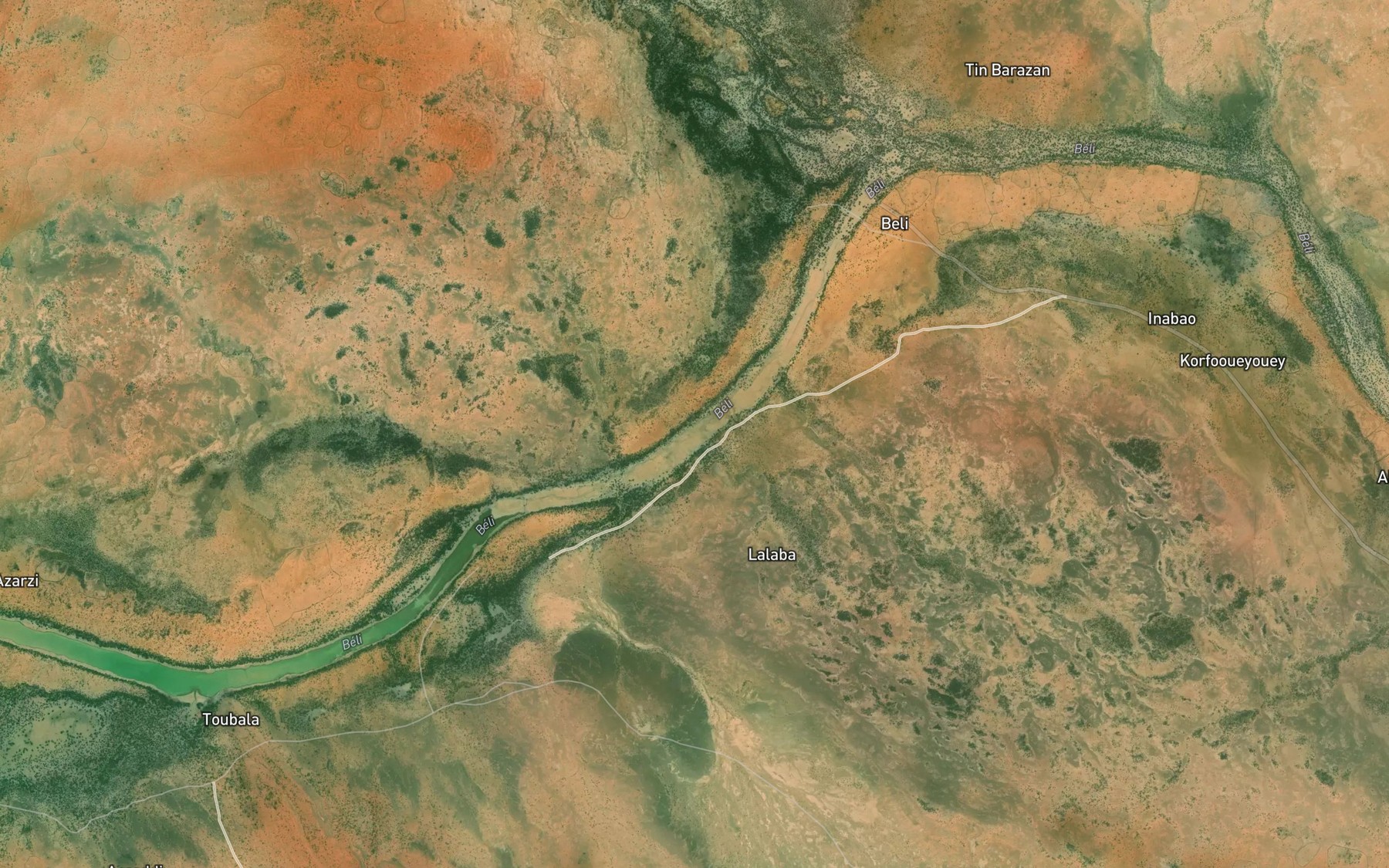 Satellite map of the Beli