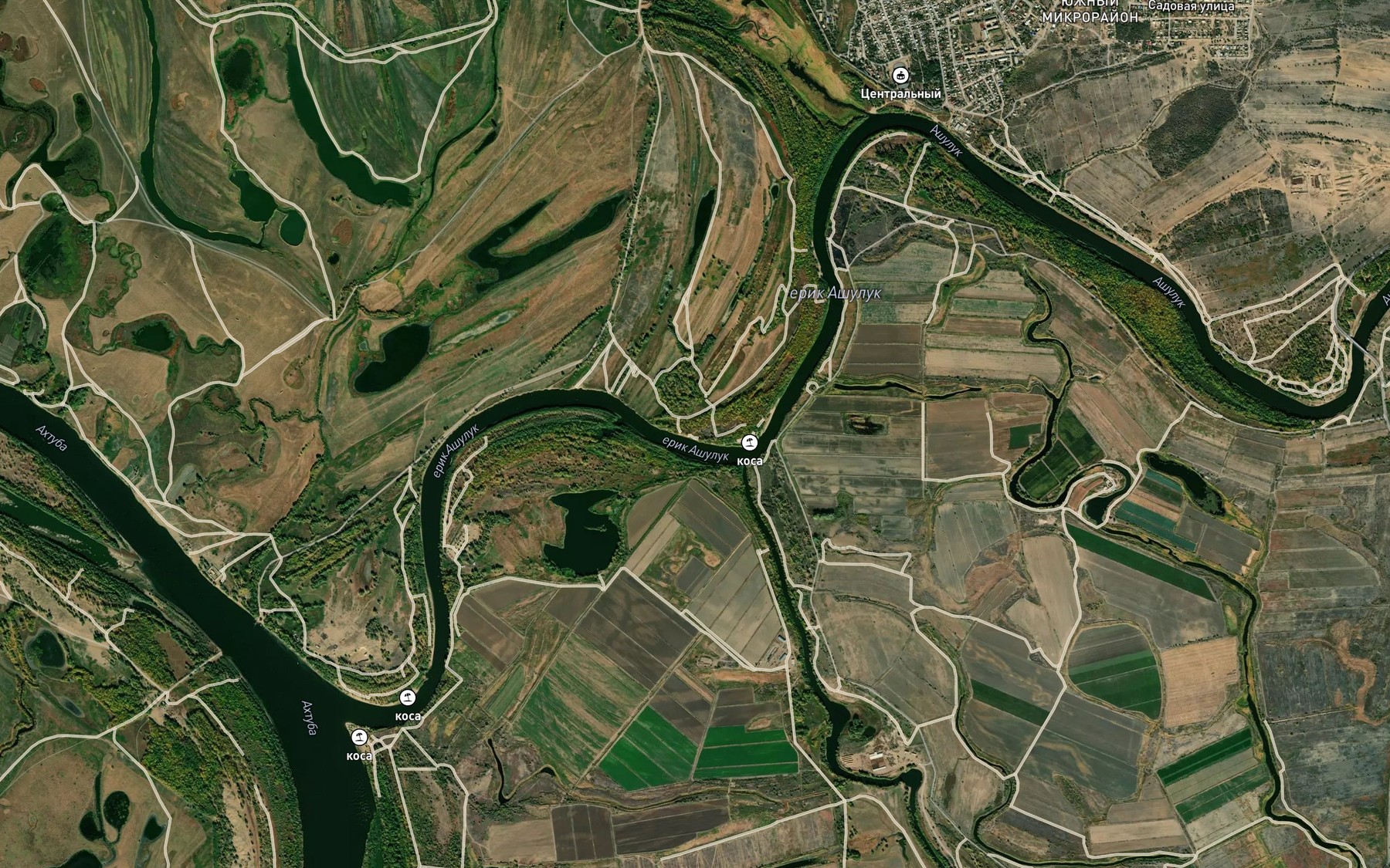 Satellite map of the Yerik Ashuluk