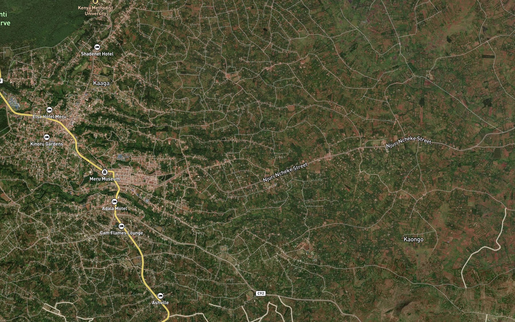 Satellite map of the Karumandhi