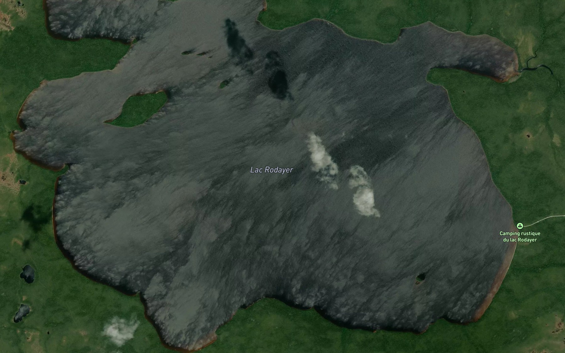 Satellite map of the Lac Rodayer
