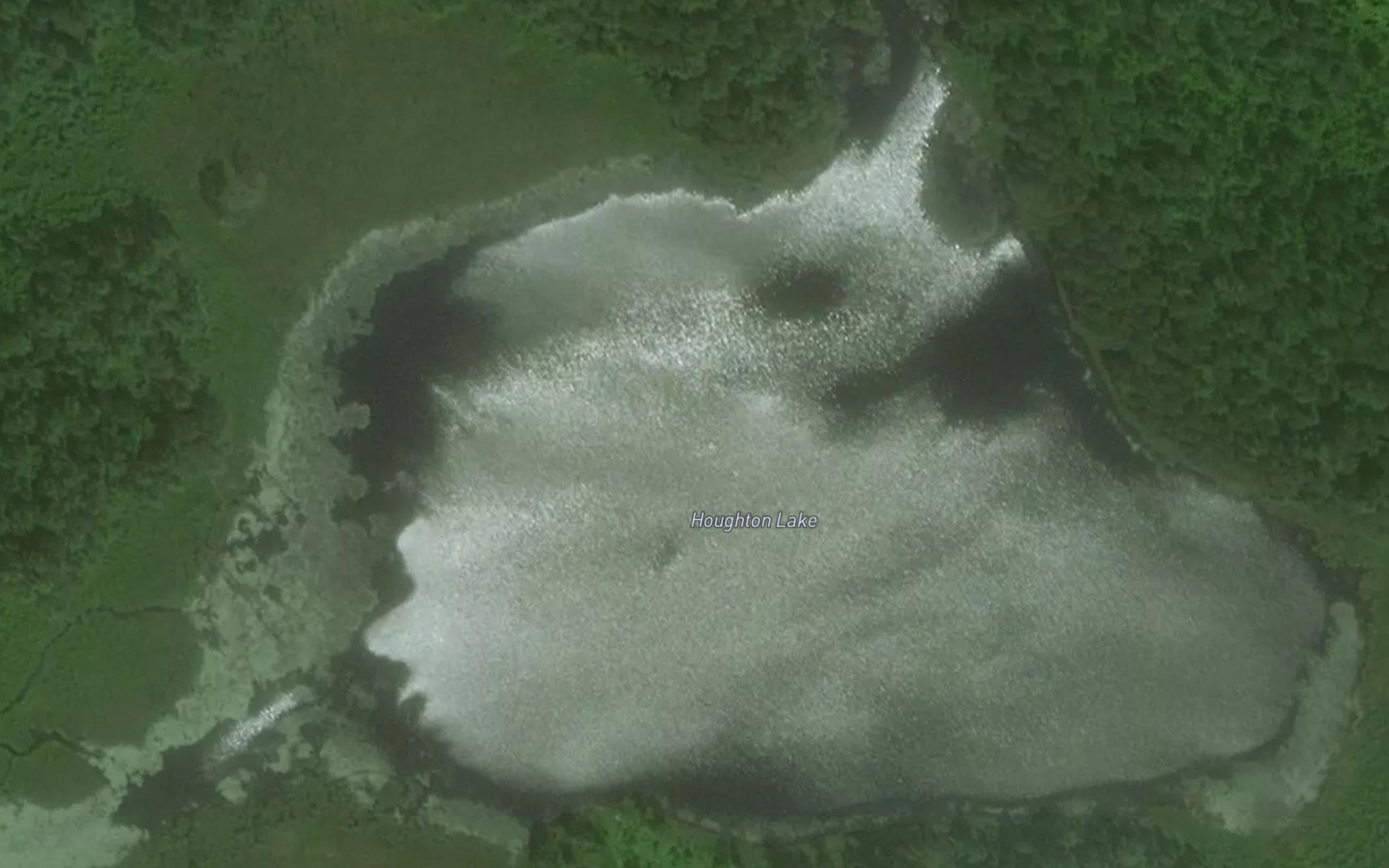 Satellite map of the Houghton Lake