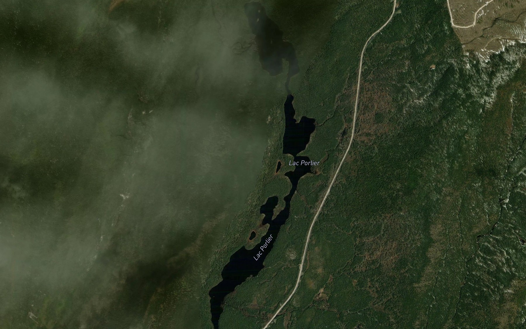 Satellite map of the Lac Porlier