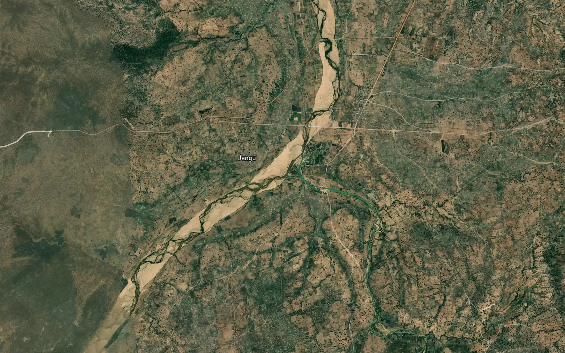 Satellite map of the River Magariya