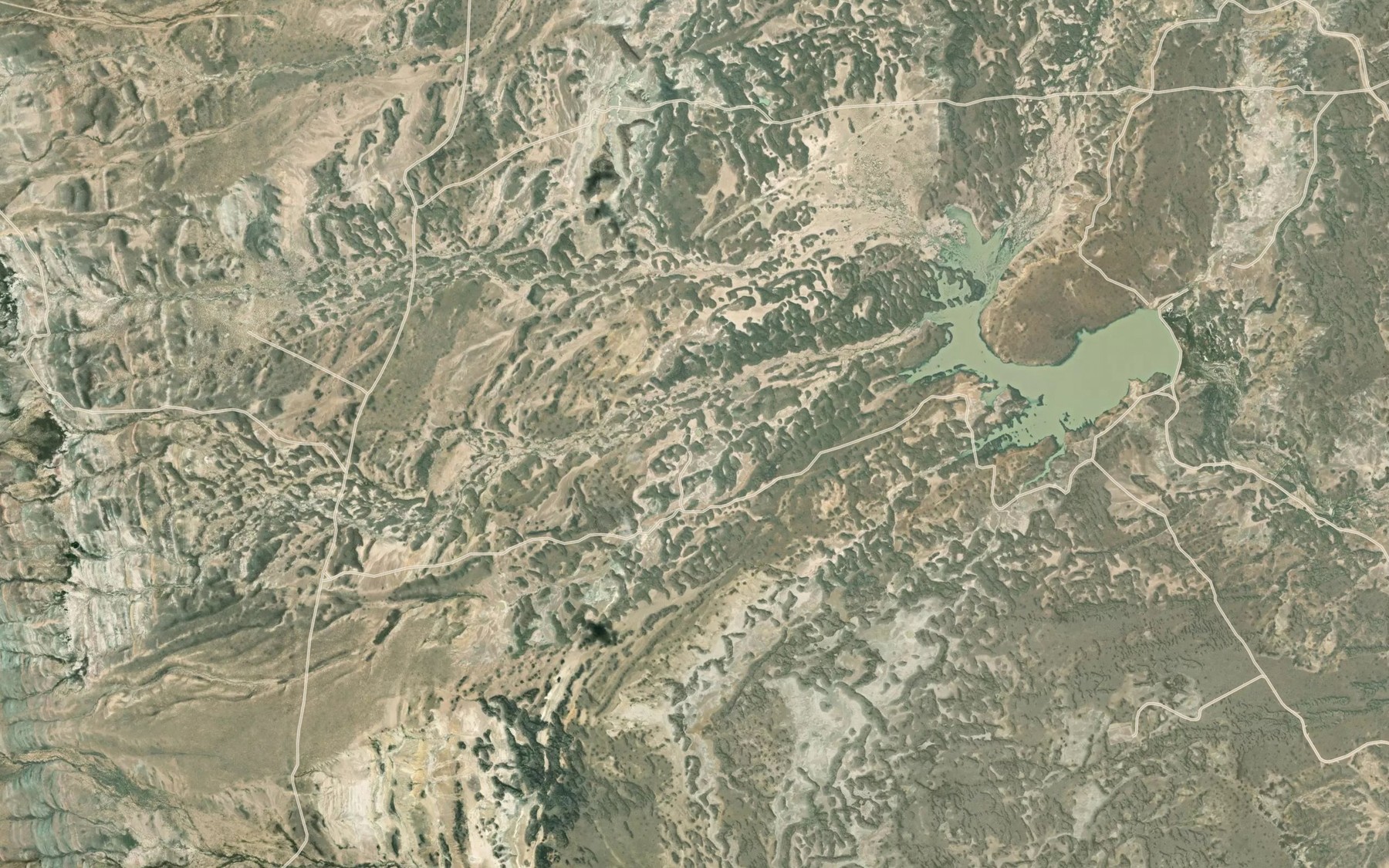 Satellite map of the Reynolds Reservoir