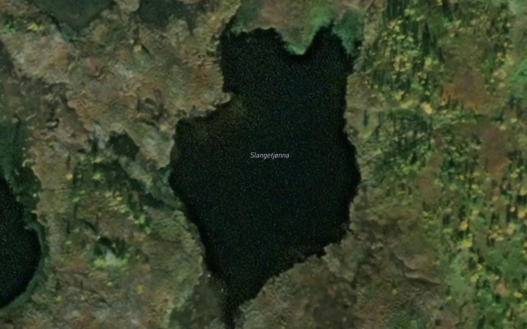 Satellite map of the Slangetjonna