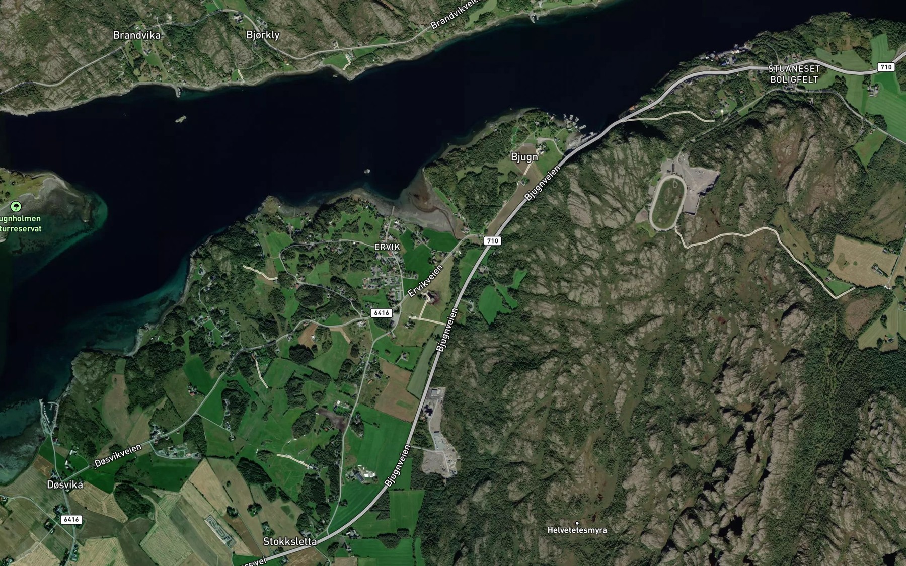 Satellite map of the Kjolbekken
