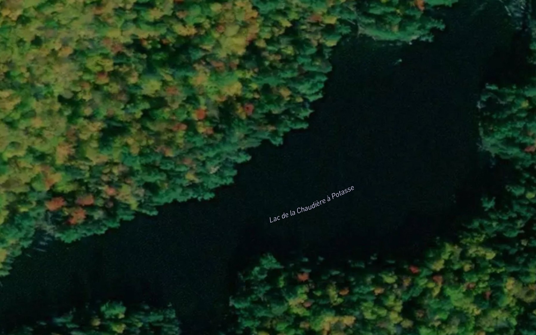 Satellite map of the Lac de la Chaudiere a Potasse