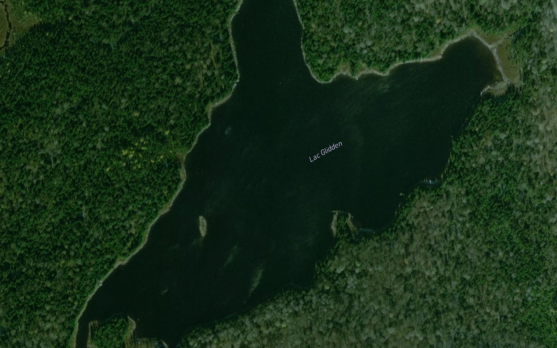 Satellite map of the Lac Glidden