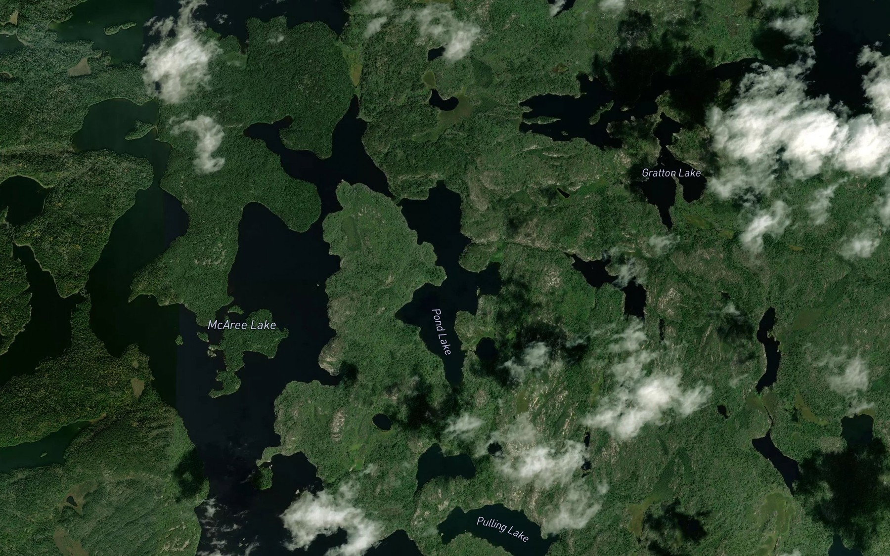 Satellite map of the Pond Lake