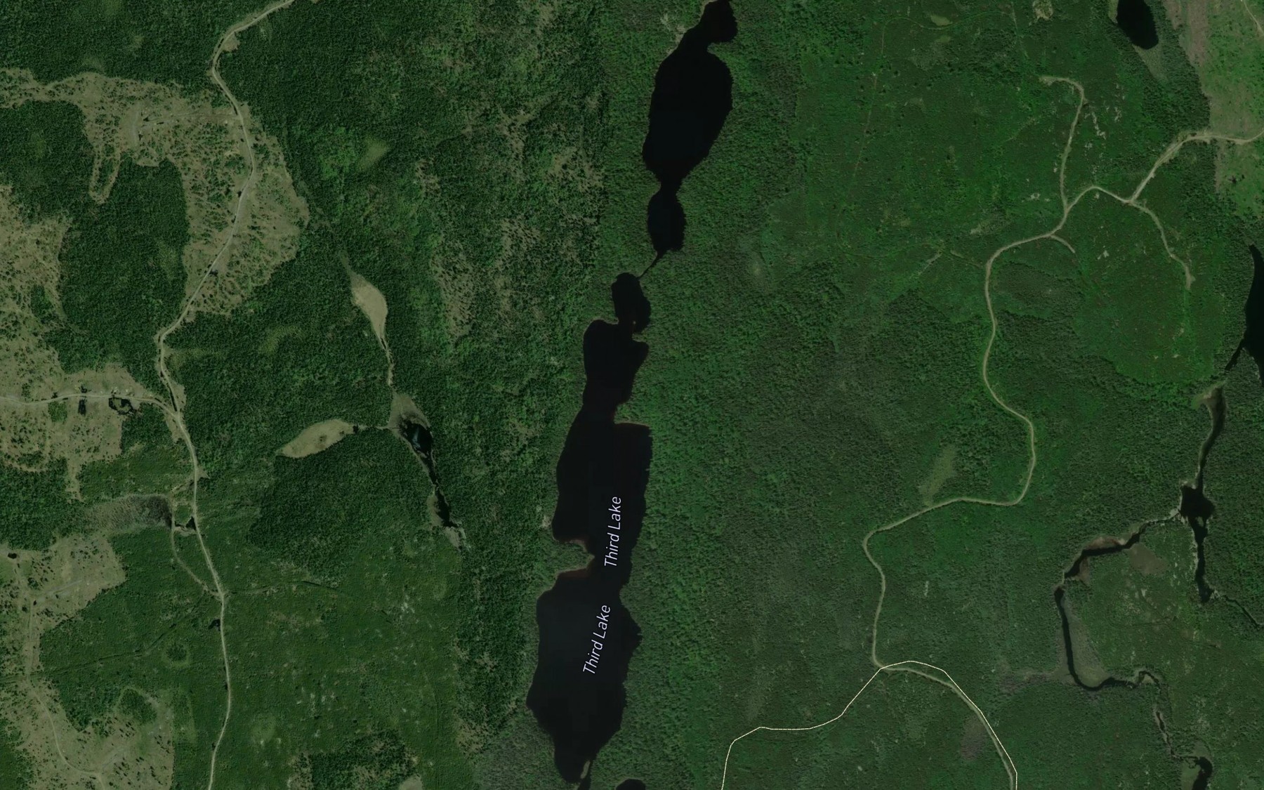 Satellite map of the Third Lake