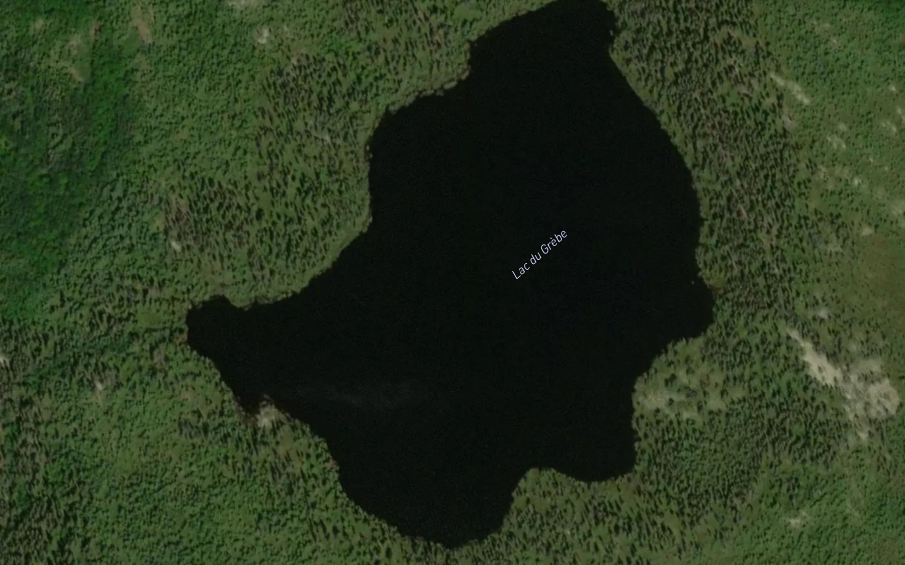 Satellite map of the Lac du Grebe
