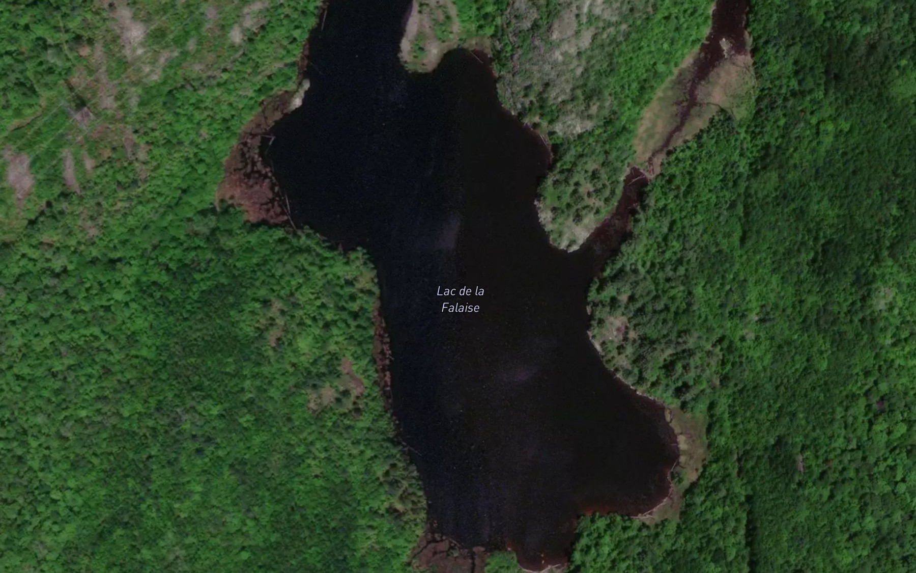 Satellite map of the Lac de la Falaise