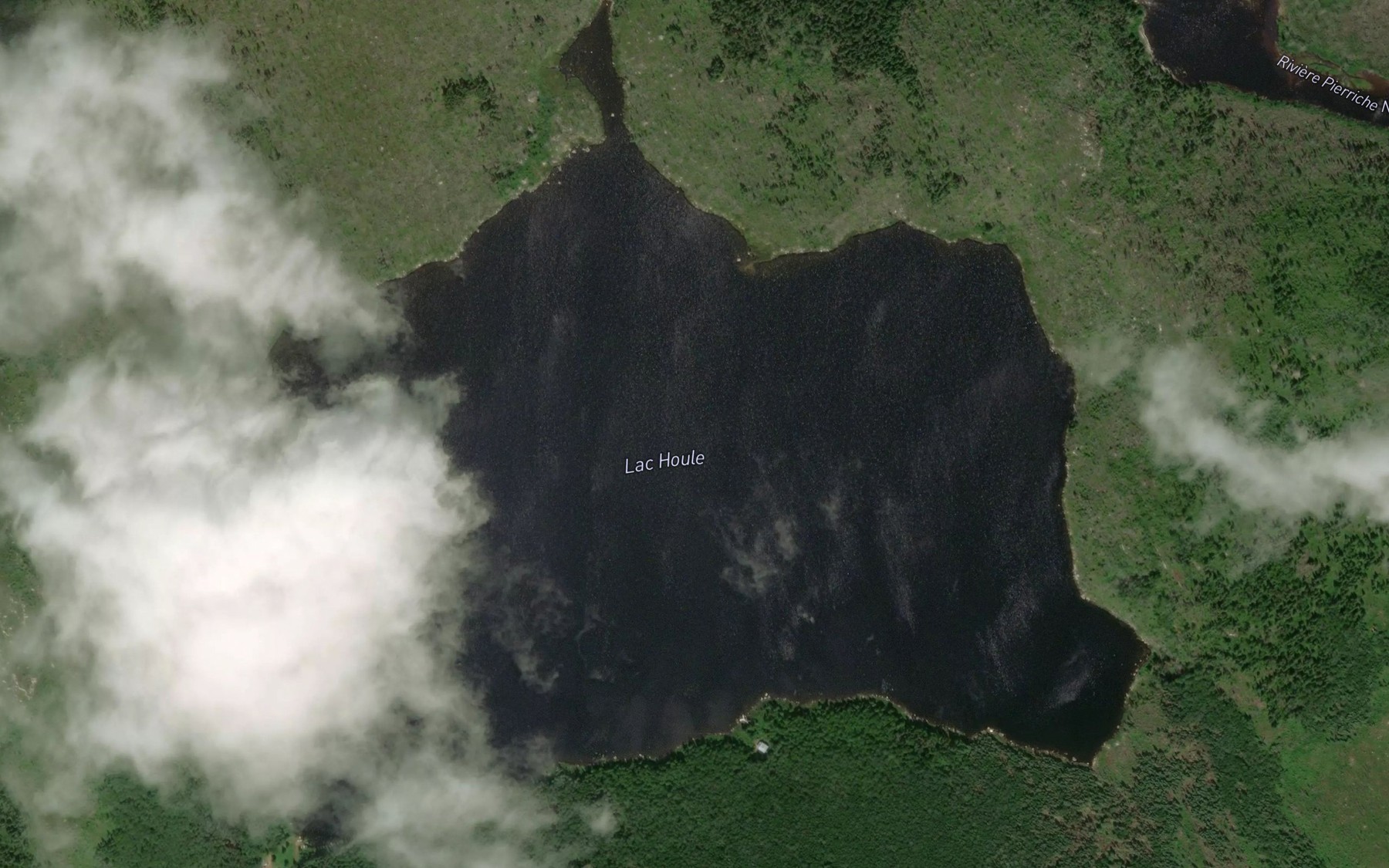 Satellite map of the Lac Houle