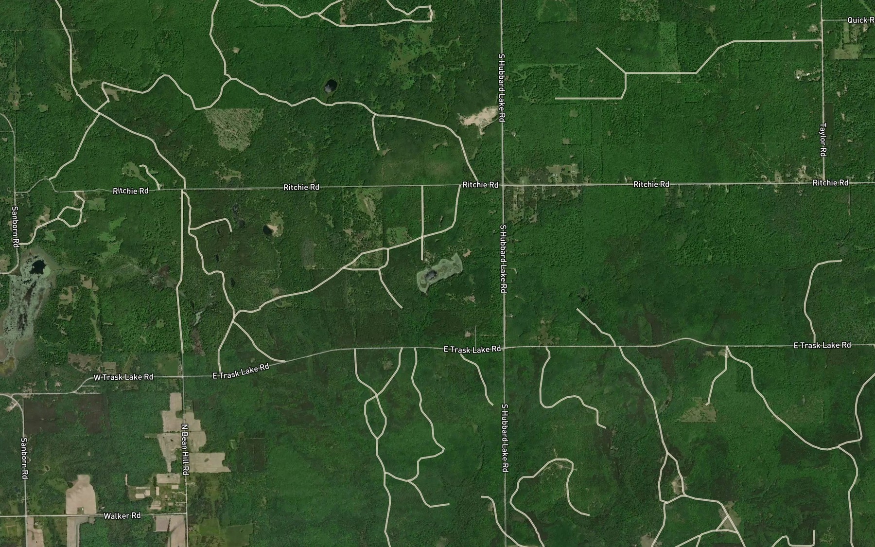 Satellite map of the Maynard Lake