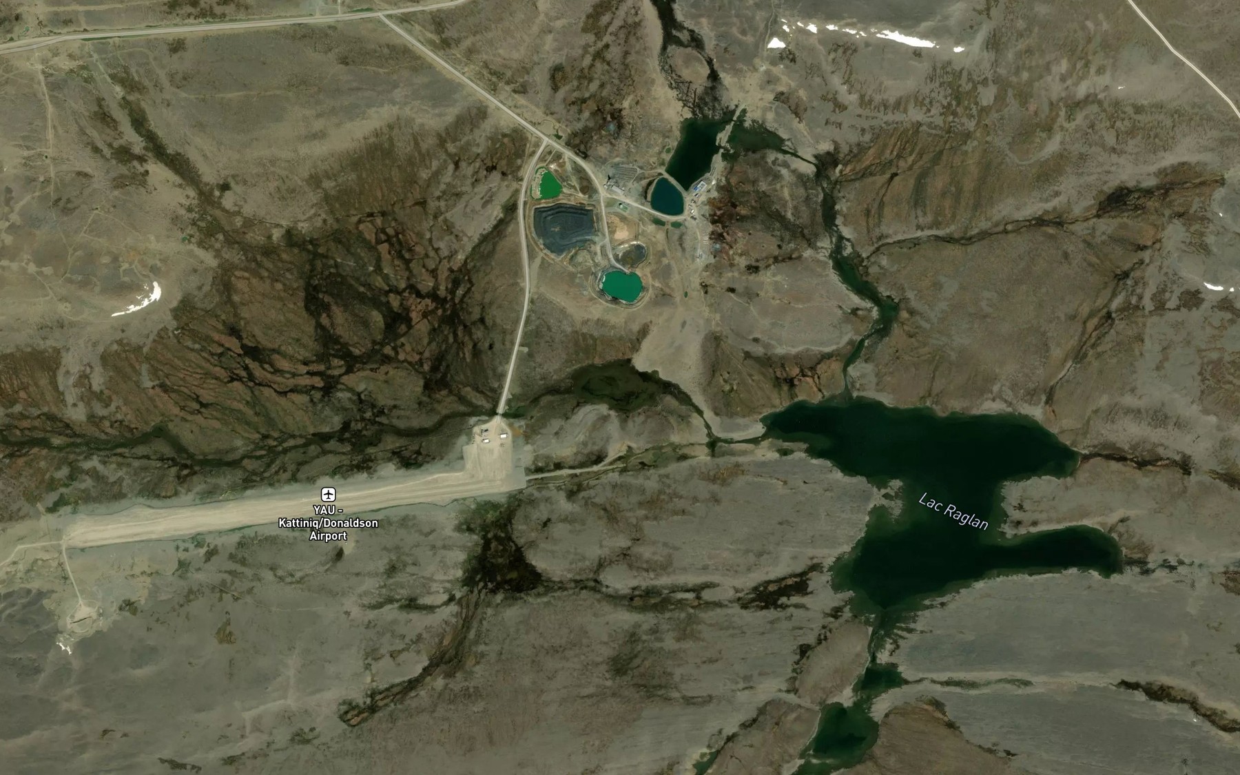 Satellite map of the Lac Donaldson