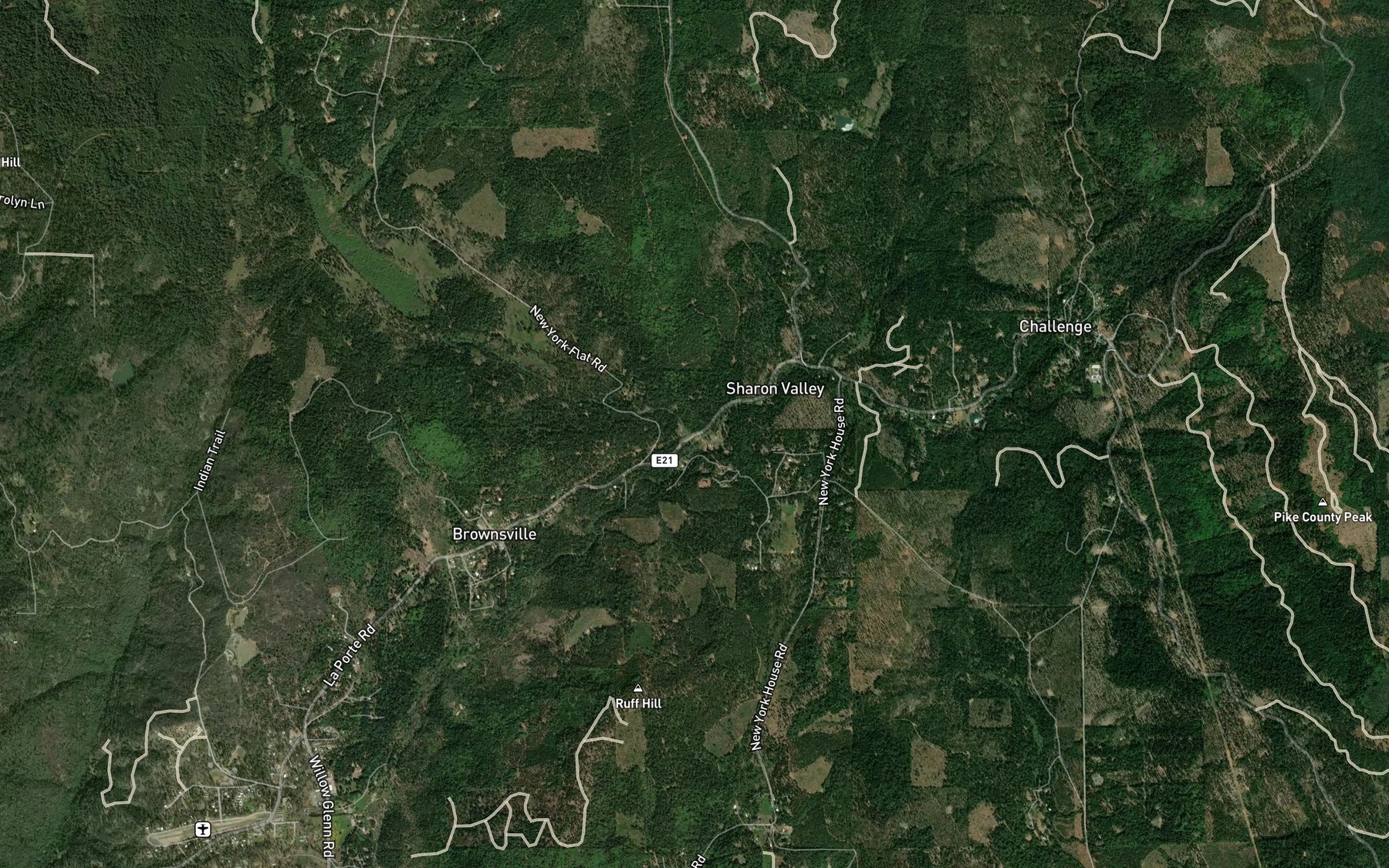 Satellite map of the New York Creek