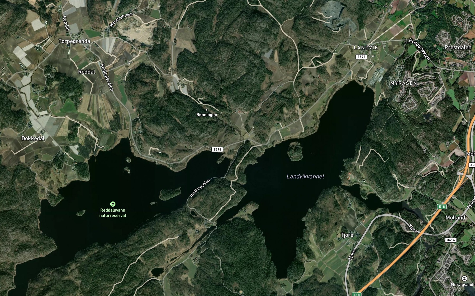 Satellite map of the Dalholtbekken