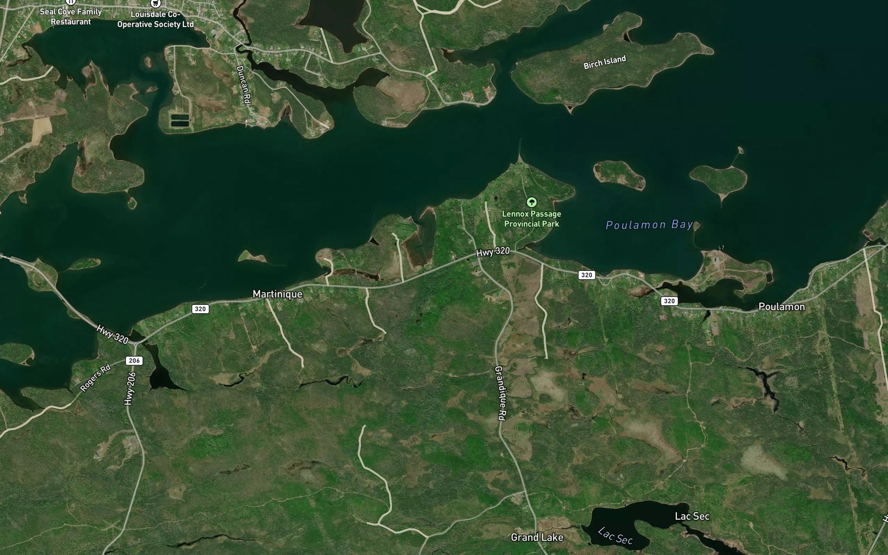 Satellite map of the Ferry Reef