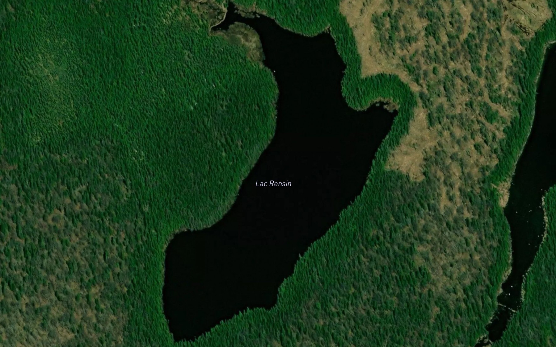 Satellite map of the Lac Rensin