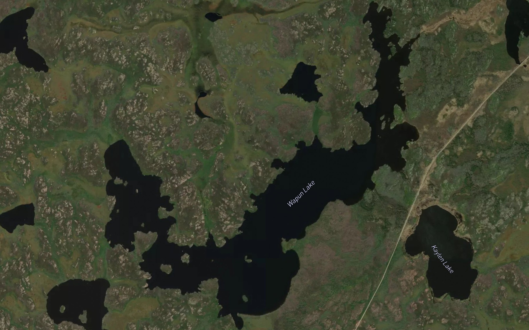 Satellite map of the Wapun Lake