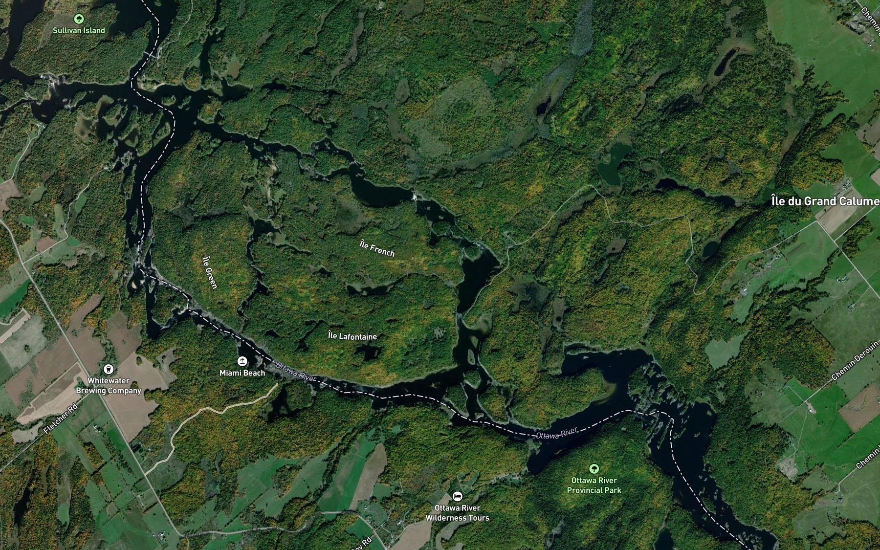 Satellite map of the Baie de Letts