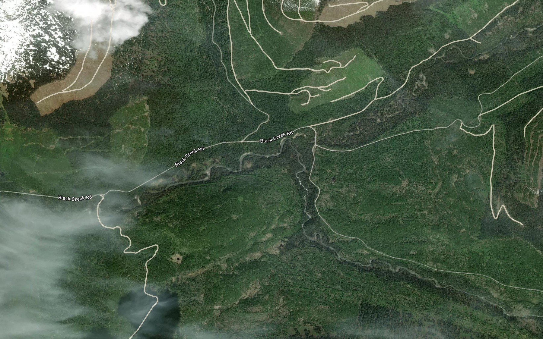 Satellite map of the MacKay River