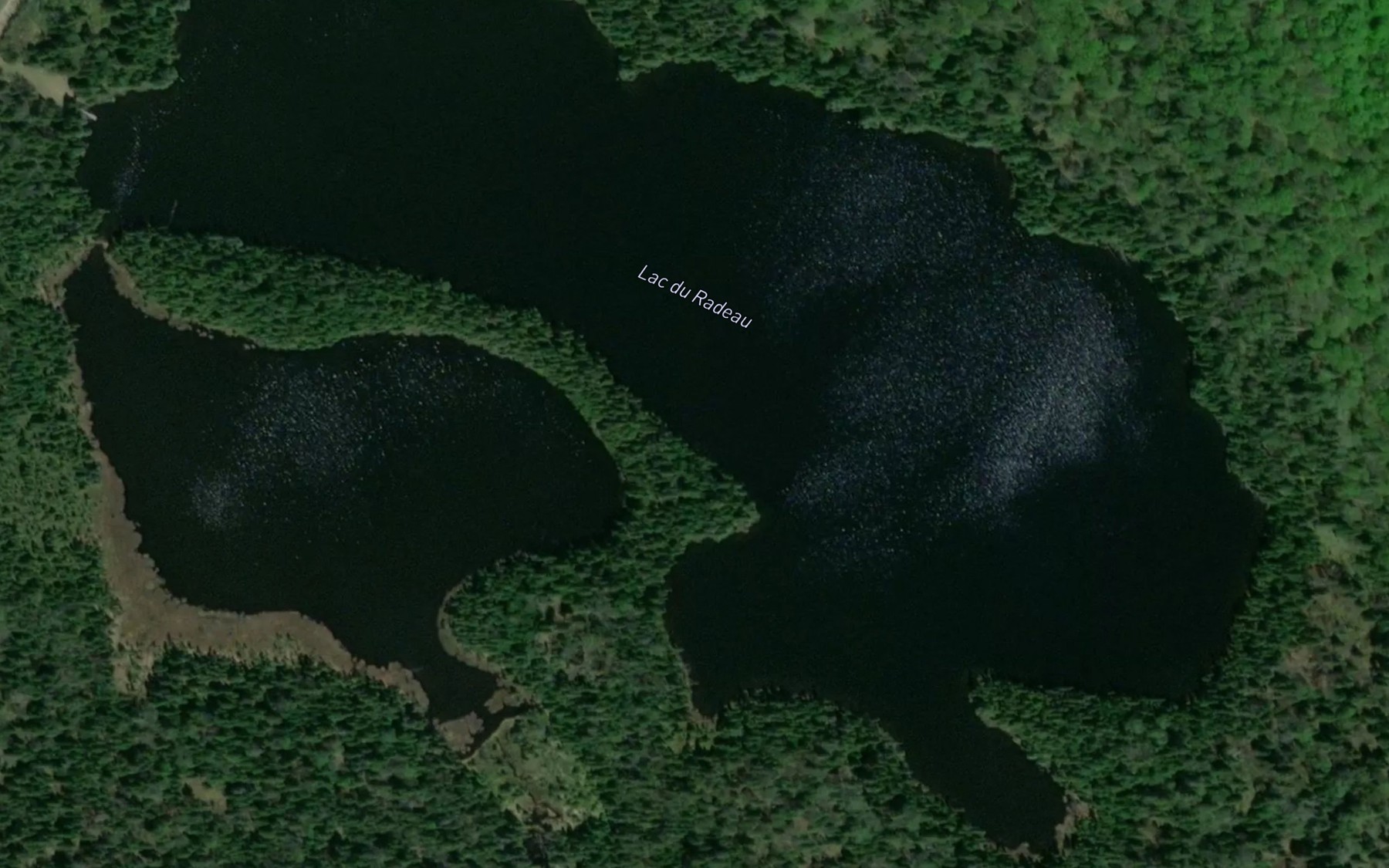Satellite map of the Lac du Radeau