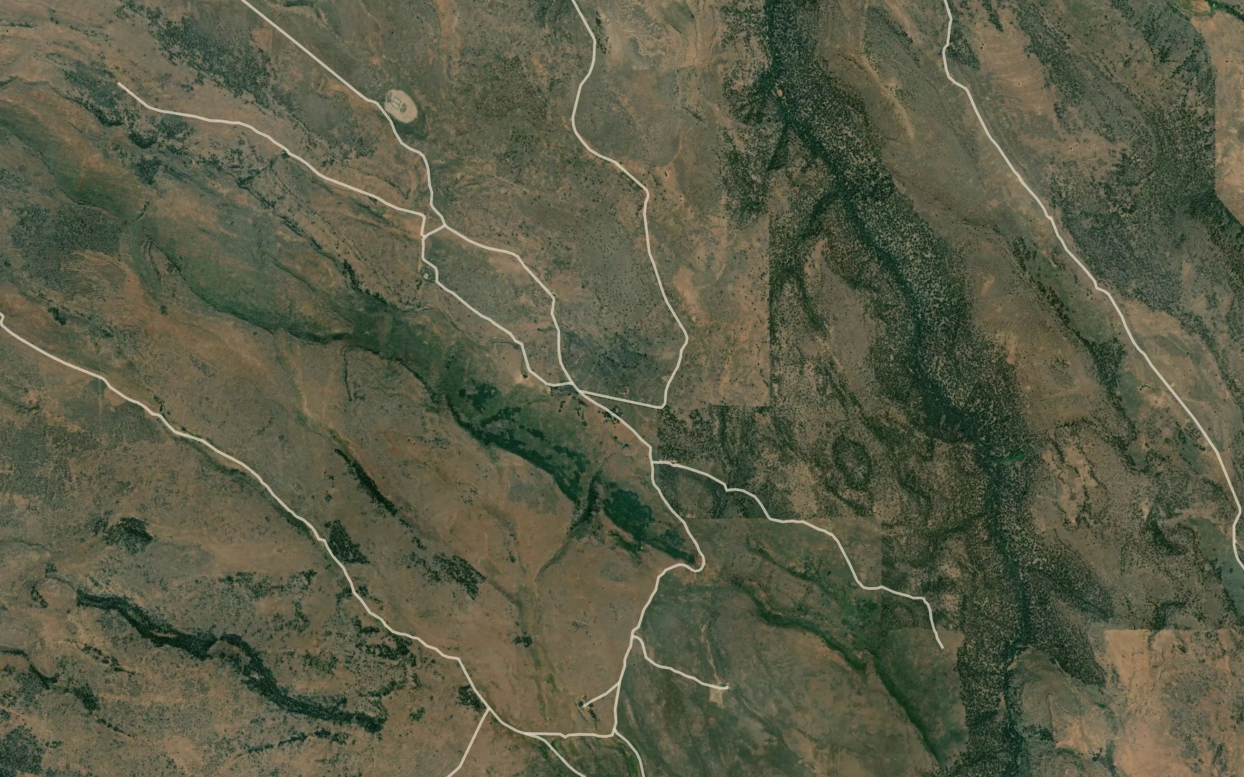 Satellite map of the Moon Hill Reservoir