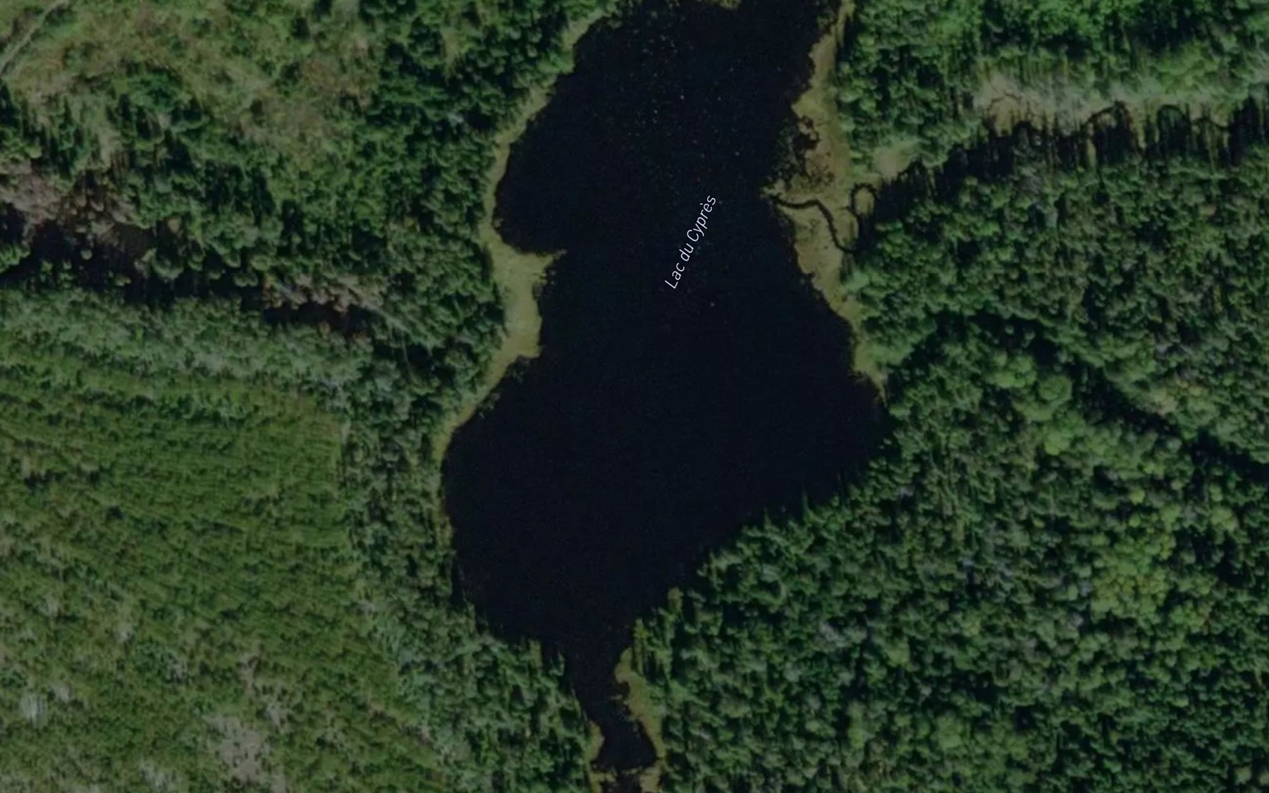 Satellite map of the Lac du Cypres