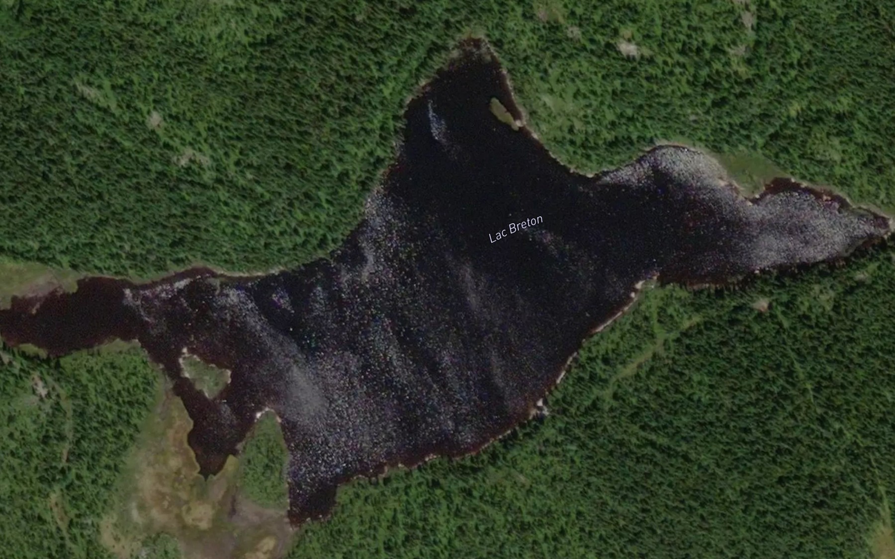 Satellite map of the Lac Breton